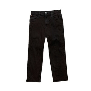 Hudson Jeans Womens 29 Black Denim Noa Straight Cropped High Rise Valerie Wash